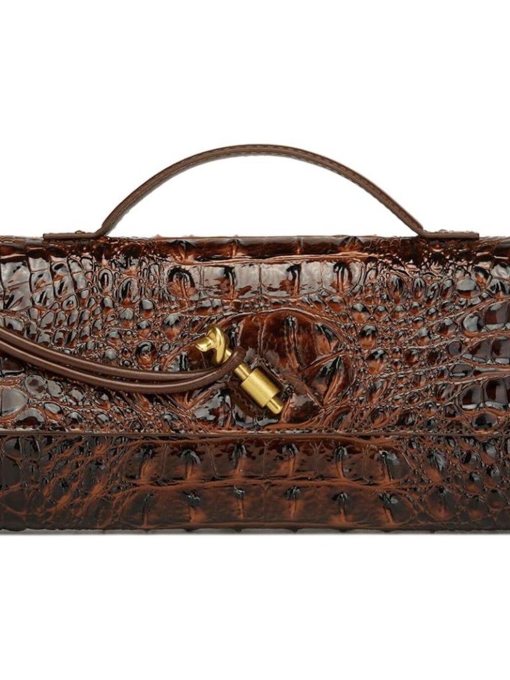 Trendy Women Crocodile Evening Clutch Purse Crossbody Shoulder Handbag Cute Vega